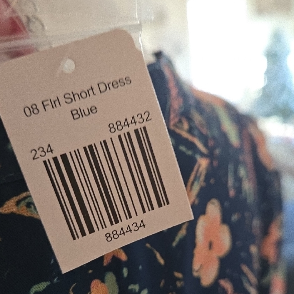 Indigo Soul Floral Long Sleeve Dress - Blue and Salmon - Picture 3 of 17